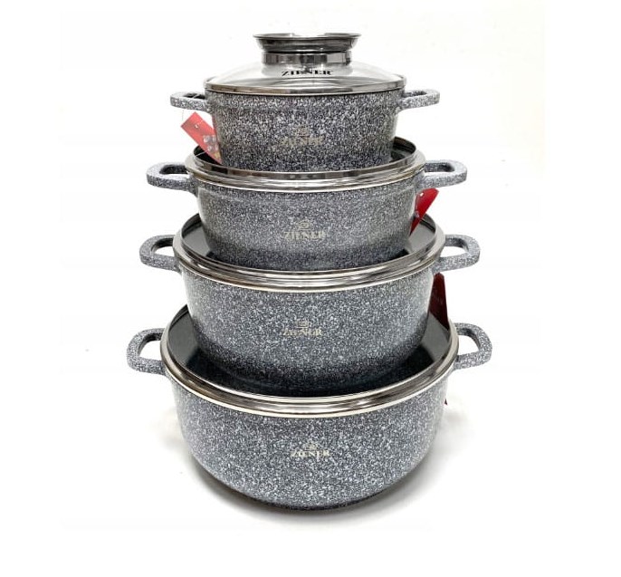 puodu-rinkinys-zilner-7078 Puodų rinkinys su marmuro danga 8vnt. Zilner ZL-7078