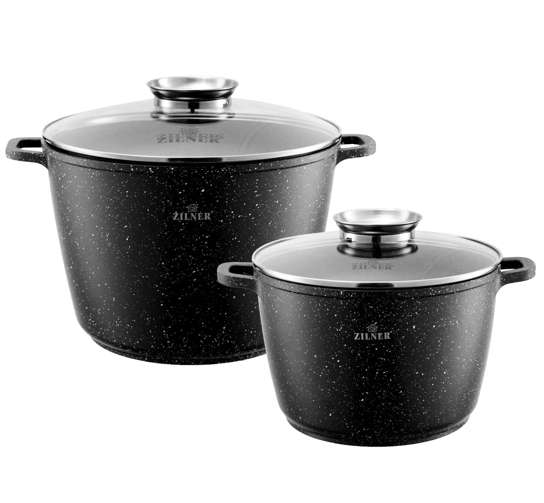 2000 ZILNER 2 puodų rinkinys marmuriniu paviršiumi 10l+14l Zl-8548