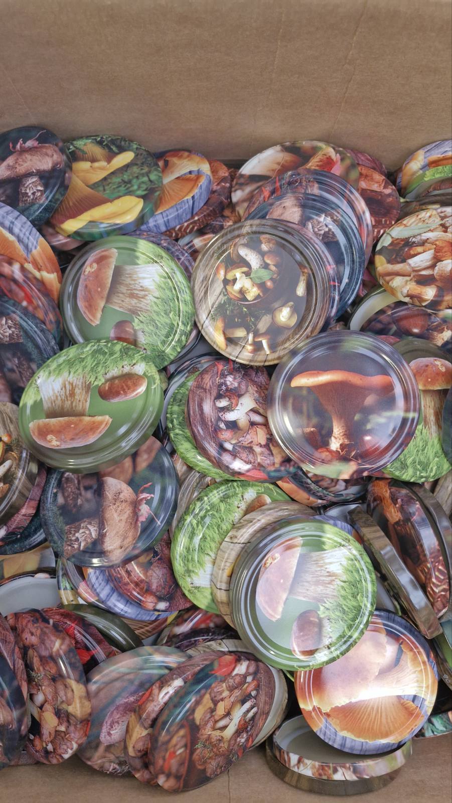 viber_image_2025-06-30_12-02-47-780 Spalvotas užsukamas dangtelis "Miško grybai" | 82 mm