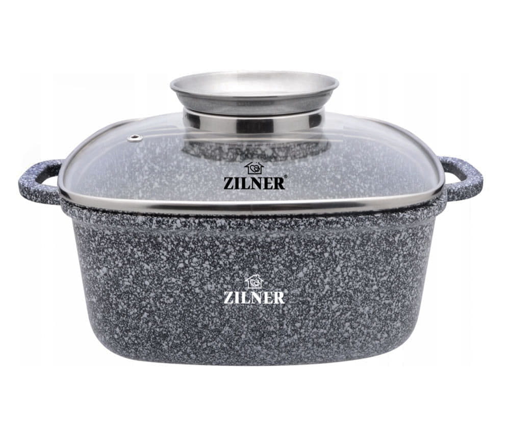 ZL-7061 Kvadratinis puodas su keramikos marmuro danga Zilner