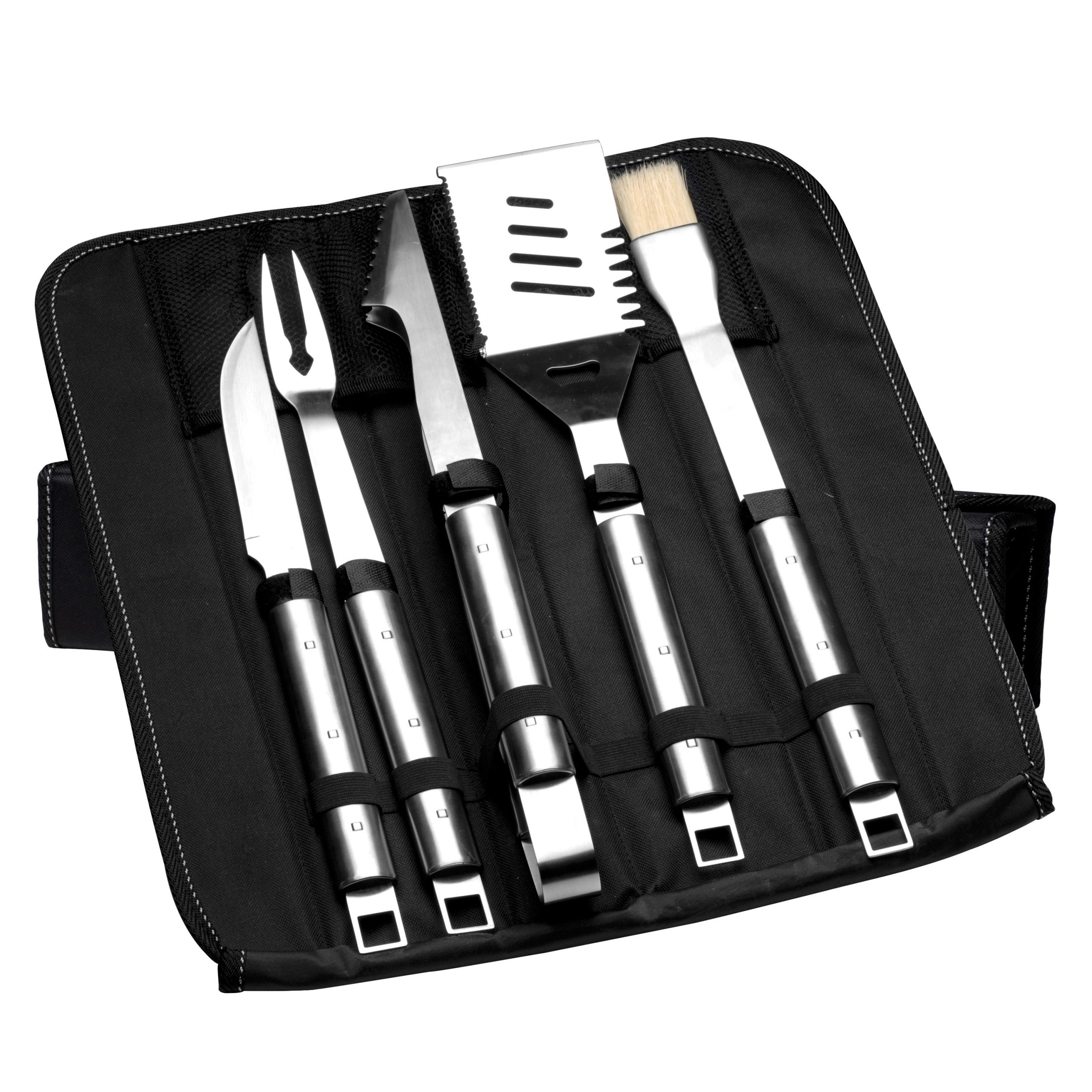 1108187-BergHOFF-6-piece-barbecue-set-in-folding-bag-01-scaled BergHOFF 6-osaline grillitarvikute komplekt Cubo kotis | Roostevaba teras - Image 1
