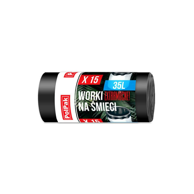 siuksliu-maisai-polpak-juodi-26-mikronu-35l-15vnt POLPAK Prügikotid 35 Liitrit Mustad | Tugevdatud (26 µm), Igapäevaseks Kasutamiseks - Image 1