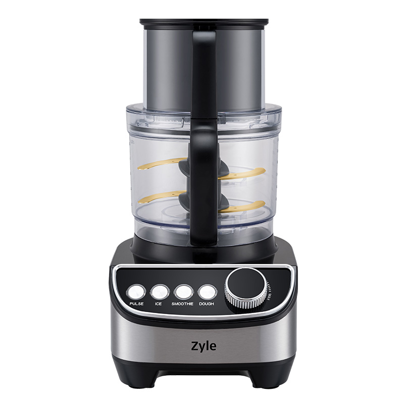 01_ZY412FP ZYLE Köögikombain ZY412FP | 1300 W, 7 funktsiooni (fritüür/hakkimine), titaaniga kaetud terad - Image 1