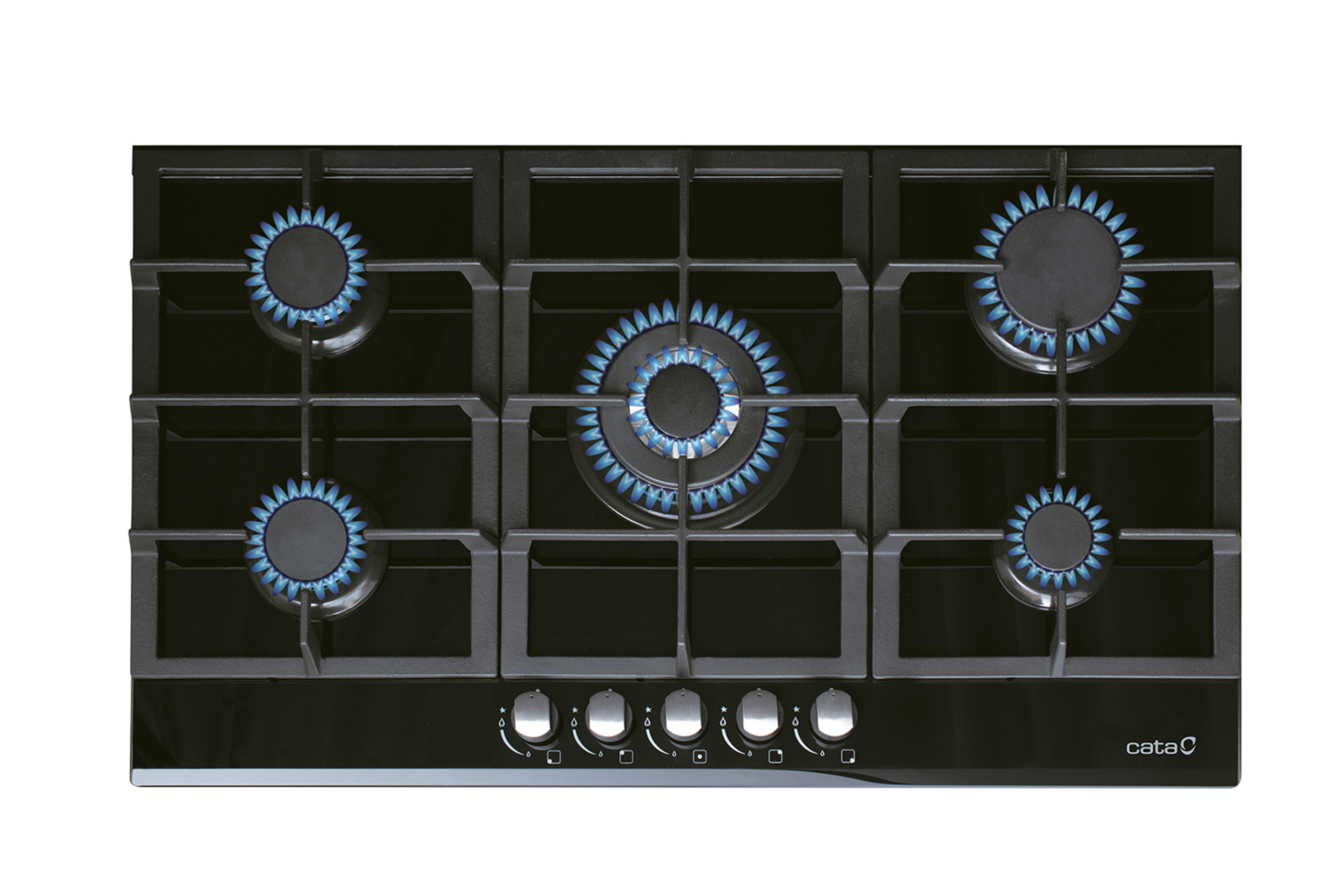 Dujine-Kaitlente-Cata-LCI-9041-BK-WOK CATA Gaasipliit LCI 9041 BK WOK (Kahjustatud pakend) | 5 Keeduala, Malmist alused, 10.9 kW - Image 1