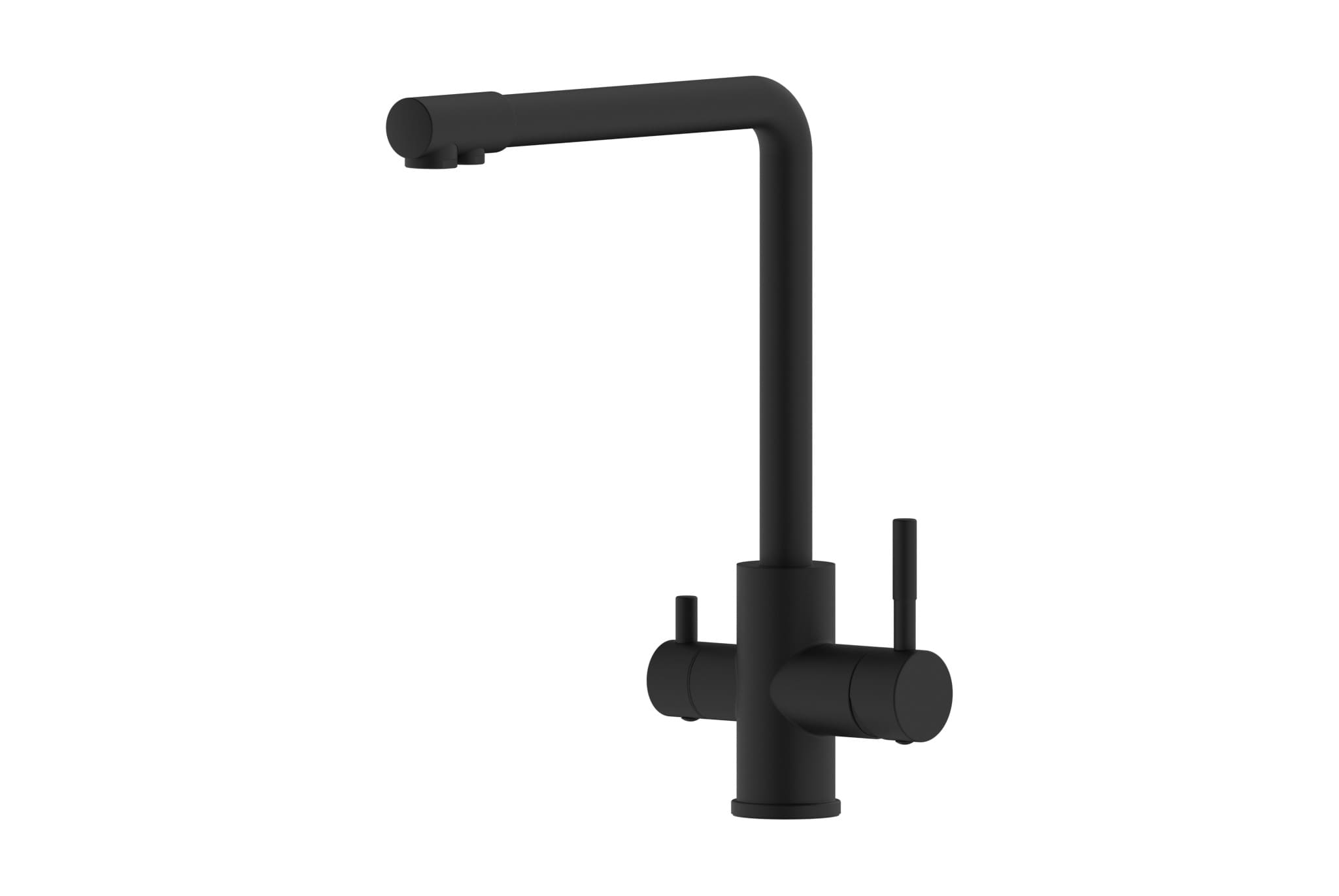 PERLE-Black GÜNTER&HAUER Köögisegisti PERLE Black | Kaks hooba, filtreeritud vee ühendus, 360° pööratav - Image 1