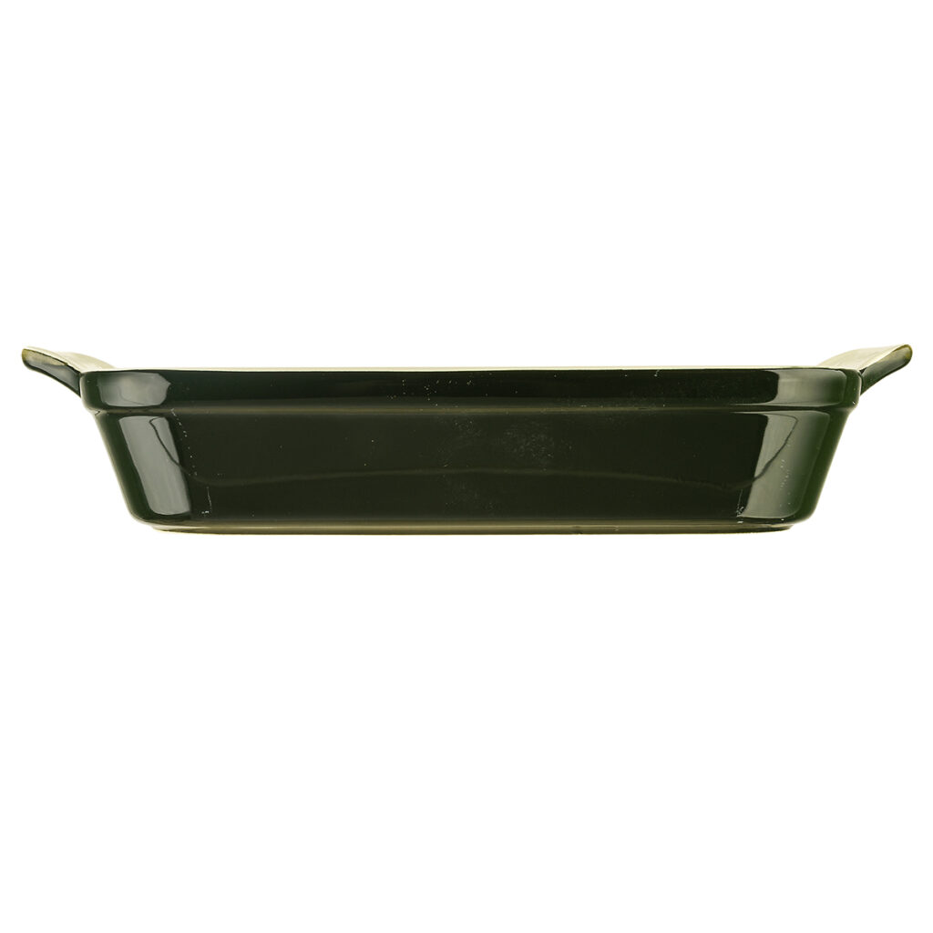 GIPFEL Keraminė kepimo forma Majolica 3910 | 30.5x19.5 cm, Tamsiai žalia, Karščiui atspari