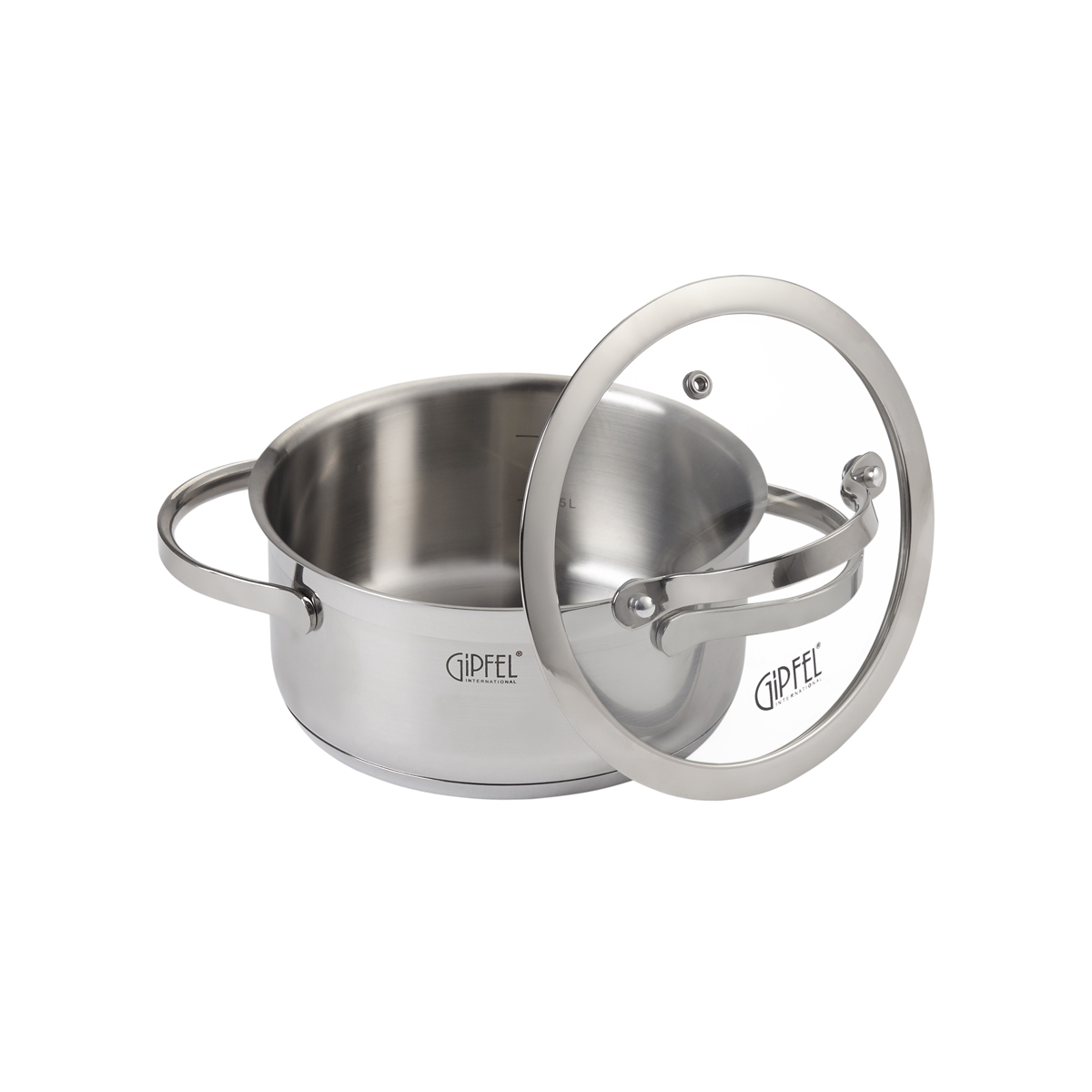 dd661bb8b858e77cdf87ac616dff3a36 GIPFEL Puodas Victory 1366 | 1.3 L, 16 cm, Plienas 18/10, Indukcija