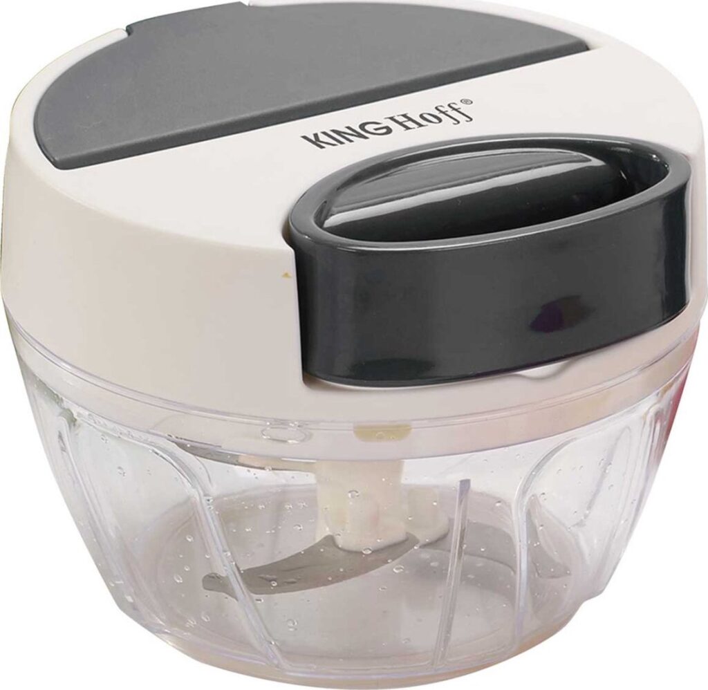 KingHoff Mechaninis maisto smulkintuvas KH-1881, 400 ml | Su virvele, Nerūdijančio plieno ašmenys