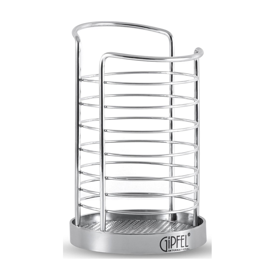 gipfel-5183 GIPFEL Nõudealus köögiriistadele 5183 | 10x16 cm, Kroomitud teras - Image 1