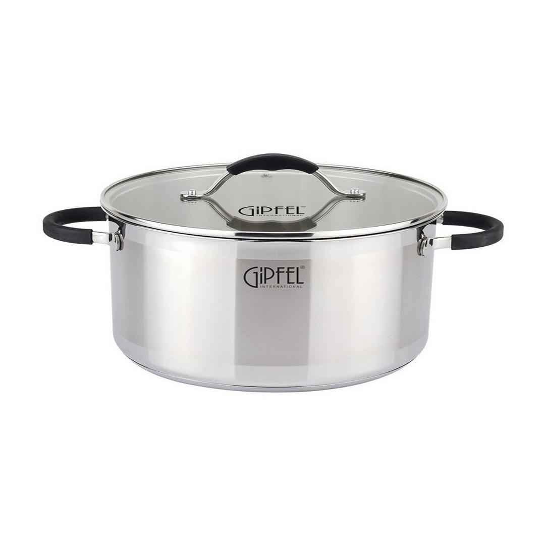 puodas-gipfel-1733 GIPFEL POTT Metropole 1733 | 2,1 L, Ø 18 cm, roostevaba teras 18/10, silikoonist käepidemed - Image 1