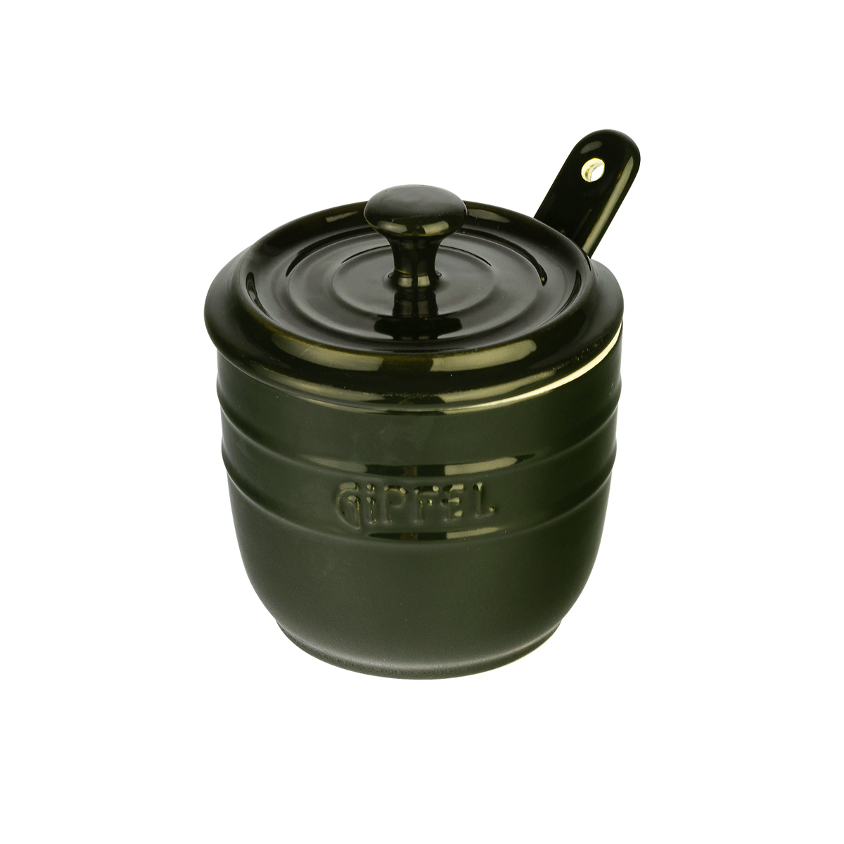 sah9lgriv30tpfyuiodo99cjhx6enpfy GIPFEL Cukrinė su šaukšteliu Majolica 3916 | 0.25 L, Keramika, Tamsiai žalia