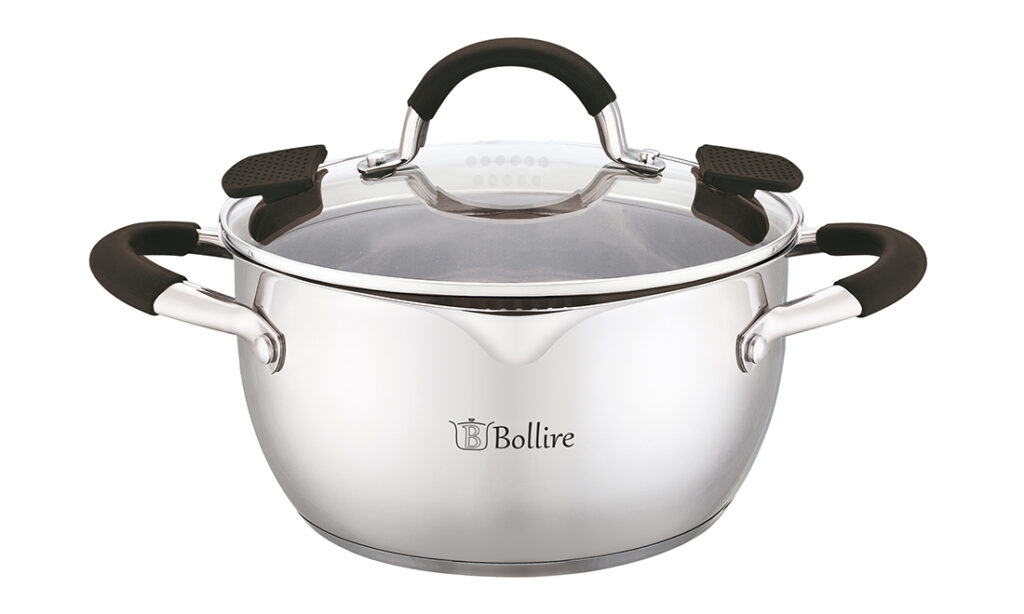 TRENTO Puodas BR-2403 | 2.5 L, 20 cm, Nerūdijantis plienas su silikonu