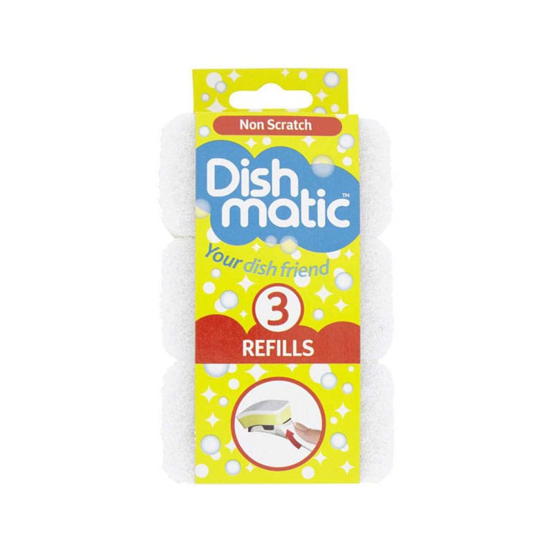 dishmatic-nebraizancios-kempines-pakeitimui-3vnt Dishmatic Mittekriipivad käsnad, 3 tk. | Õrnad, valge kiht - Image 1