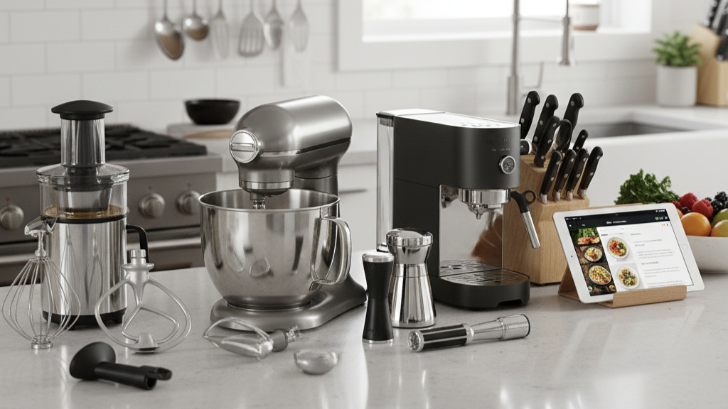 Tänapäevased köögitarvikud ja koogisedmed