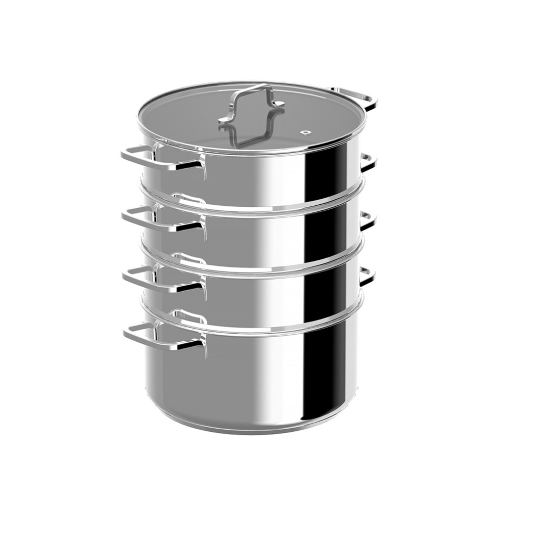 puodas-sui-deklais-garinimui-helix-24cm-berghoff-1315161-5 BergHOFF 5-osaline aurupottide komplekt Helix | 28 cm, roostevaba teras - Image 1