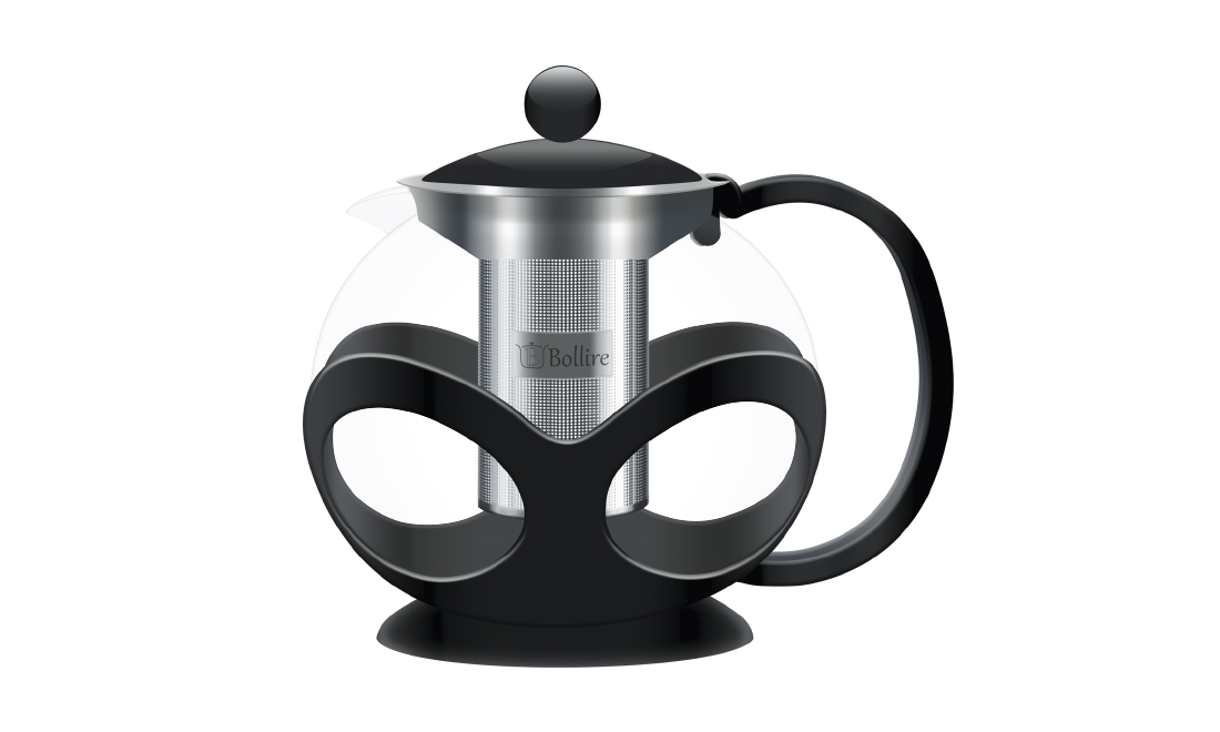 BR-3405-item Bollire Stiklinis arbatos plikymo arbatinukas | 1.2 L (BR-3405)