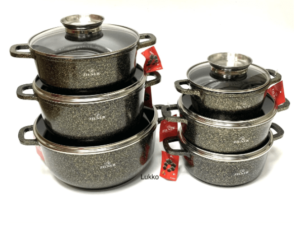 Screenshot_1-4-2 Marmurinių puodų rinkinys – 12 vnt. „Zilner ZL-8527“