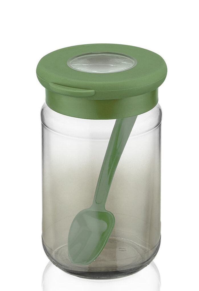 bf059e78e99700f8f148e73e1d5034d3-2c54b_reference Klaasist maitseainetopside lusikaga "Qlux", 380 ml (Roheline) - Image 1