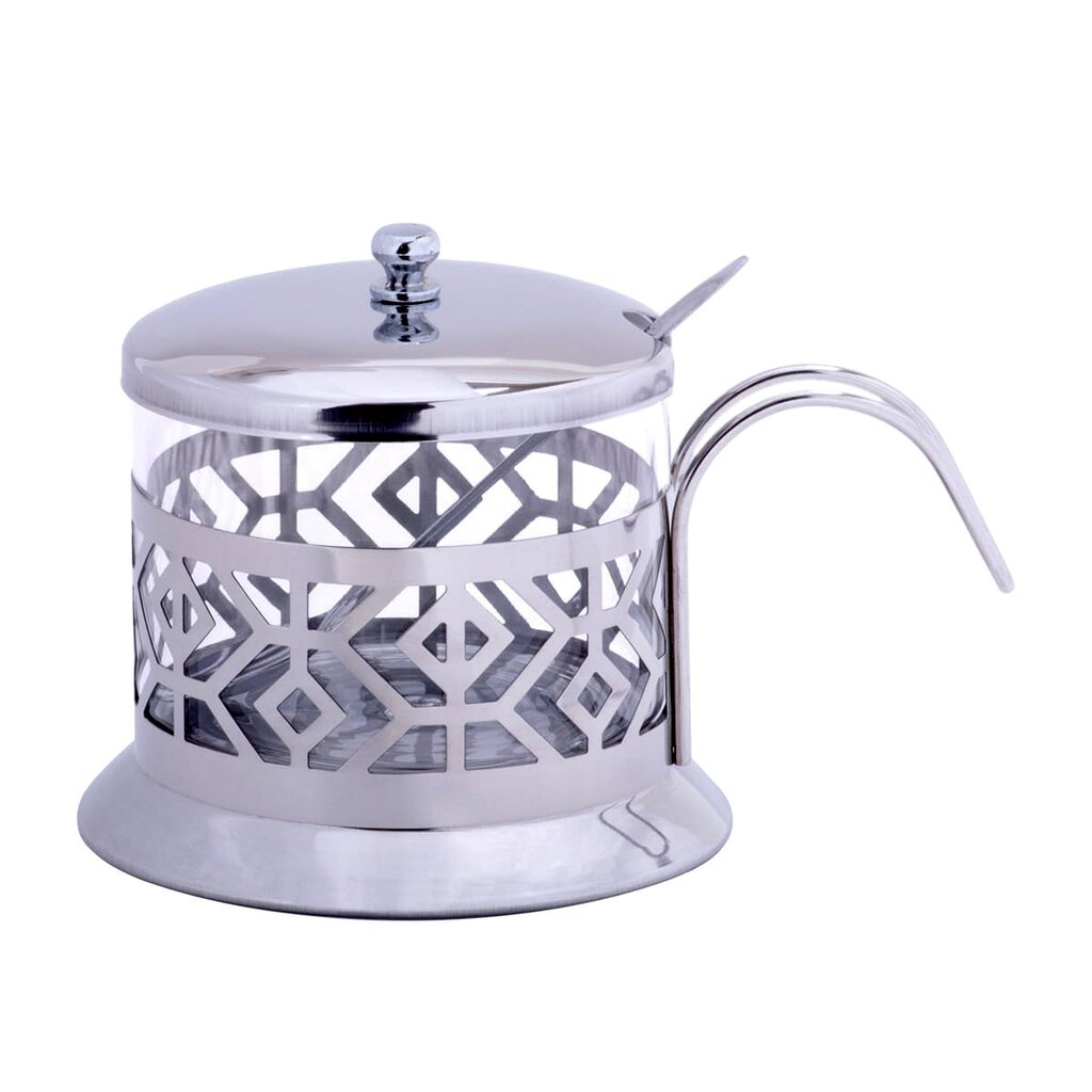 d5e7379d48d48fe8eba818cfe5030220-104ad_reference Suhkrutoos kaane ja lusikaga "Kamille", 200 ml (Roostevaba teras / Klaas) - Image 1