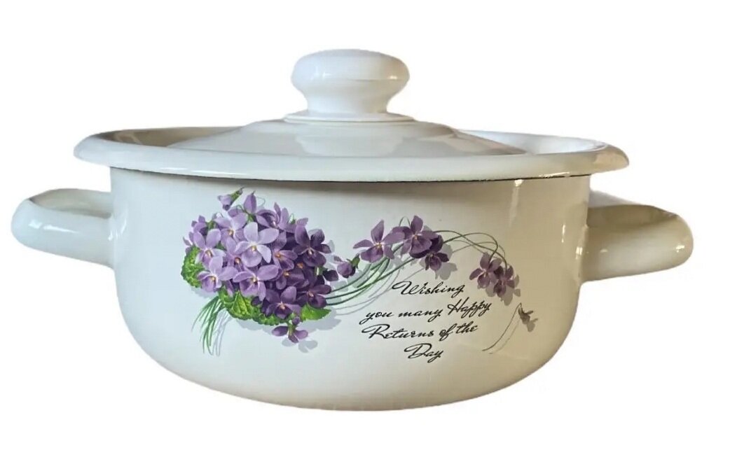 emaliuotas-puodas-15l-roses-88445_reference Emailitud pott kaanega Idilia, 1,5 l, erinevad disainid, induktsioon - Image 1