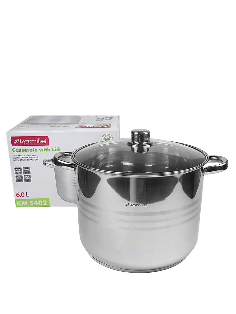 kamille-puodas-su-dangciu-22-cm-6-60874_reference Roostevabast terasest kõrge pott kaanega „Kamille“, 6,0 l, Ø 22 cm - Image 1