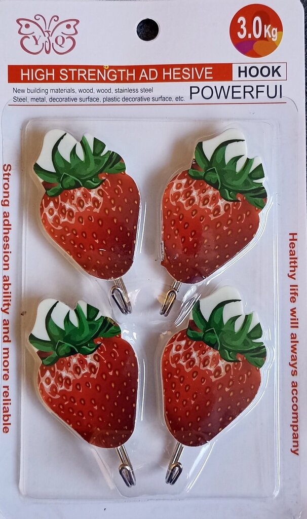 lipnieji-kabliukai-4-vnt-d6dbb_reference Isekleepuvate konksude komplekt, 4 tk, kuni 3 kg (MIX) - Image 1