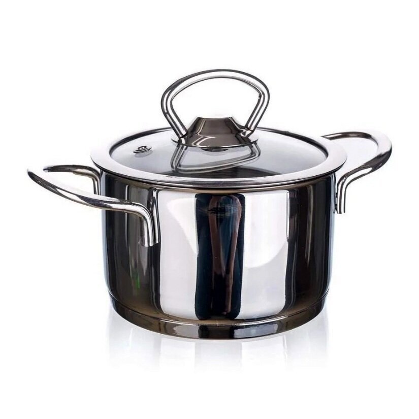 oms-puodas-su-dangciu-075l_reference Roostevabast terasest pott OMS klaaskaanega, 0.75 l, Ø12 cm - Image 1