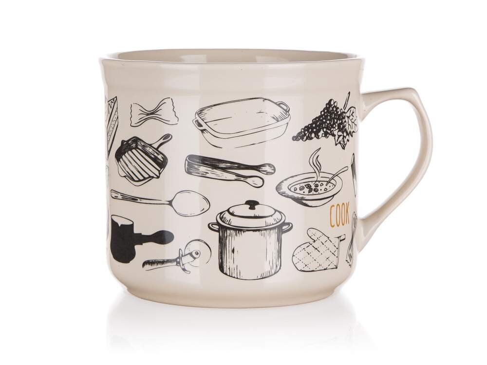 puodelis-700-ml-19828_reference Suur keraamiline kruus "COOK" köögimotiividega, 700 ml - Image 1