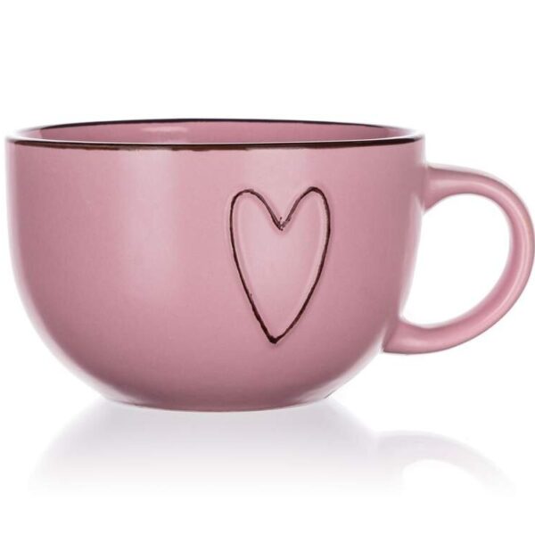 Suur keraamiline kruus "Heart", 730 ml, assortii