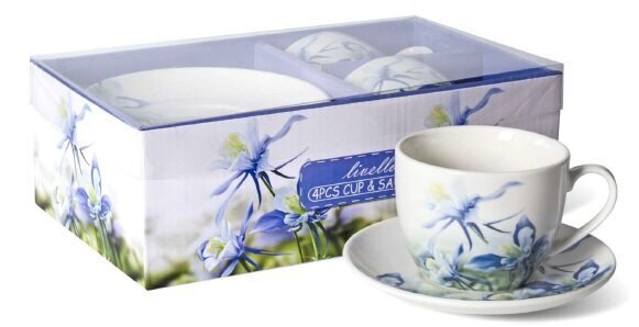 puodelis-su-lekstute-250-ml-58553_reference Porcelianinis puodelių ir lėkštučių rinkinys su gėlių raštais, 2 vnt. x 250 ml (Kopija) - Image 1