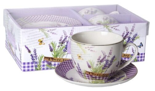 puodelis-su-lekstute-250-ml-de02f_reference Porcelianinis puodelių ir lėkštučių rinkinys „Levandos“, 2 vnt. x 250 ml (Kopija) - Image 1