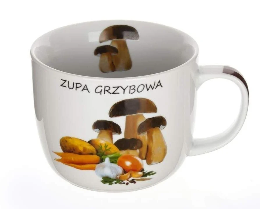 sriubos-puodelis-730-ml-e7ccc_reference Keraamiline puljongikruus "Banquet Zupa Grzybowa", 730 ml (Retseptiga) - Image 1