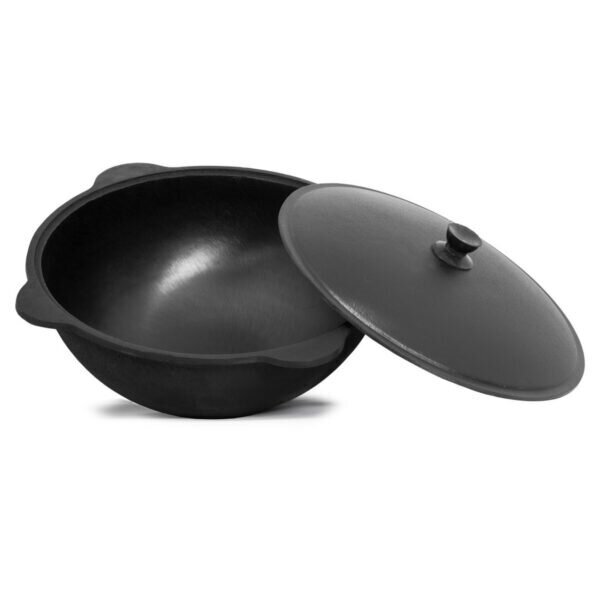 uzbekiskas-ketaus-kazanas-12l-juodas-c08f5_reference Usbeki malmist pada (kazan) kaanega, Ø 460 mm,12 l - Image 1