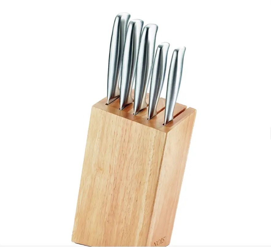 Snipaste_2026-03-25_14-54-42 Peilių Rinkinys Nois Carso | 6 Dalys | Plienas X30CR13 | Medinis Stovas | N-830551