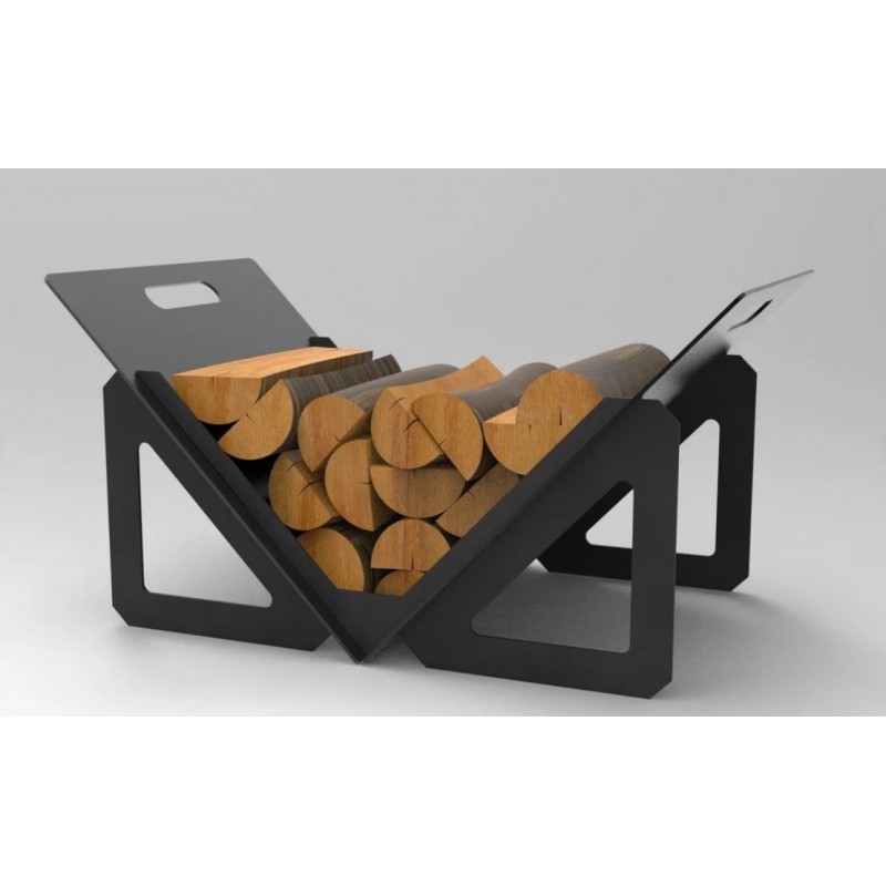 malku-stovas-v2-light Malkų Stovas "V2 Light" | Minimalistinis Juodas Stelažas Interjerui | Plienas