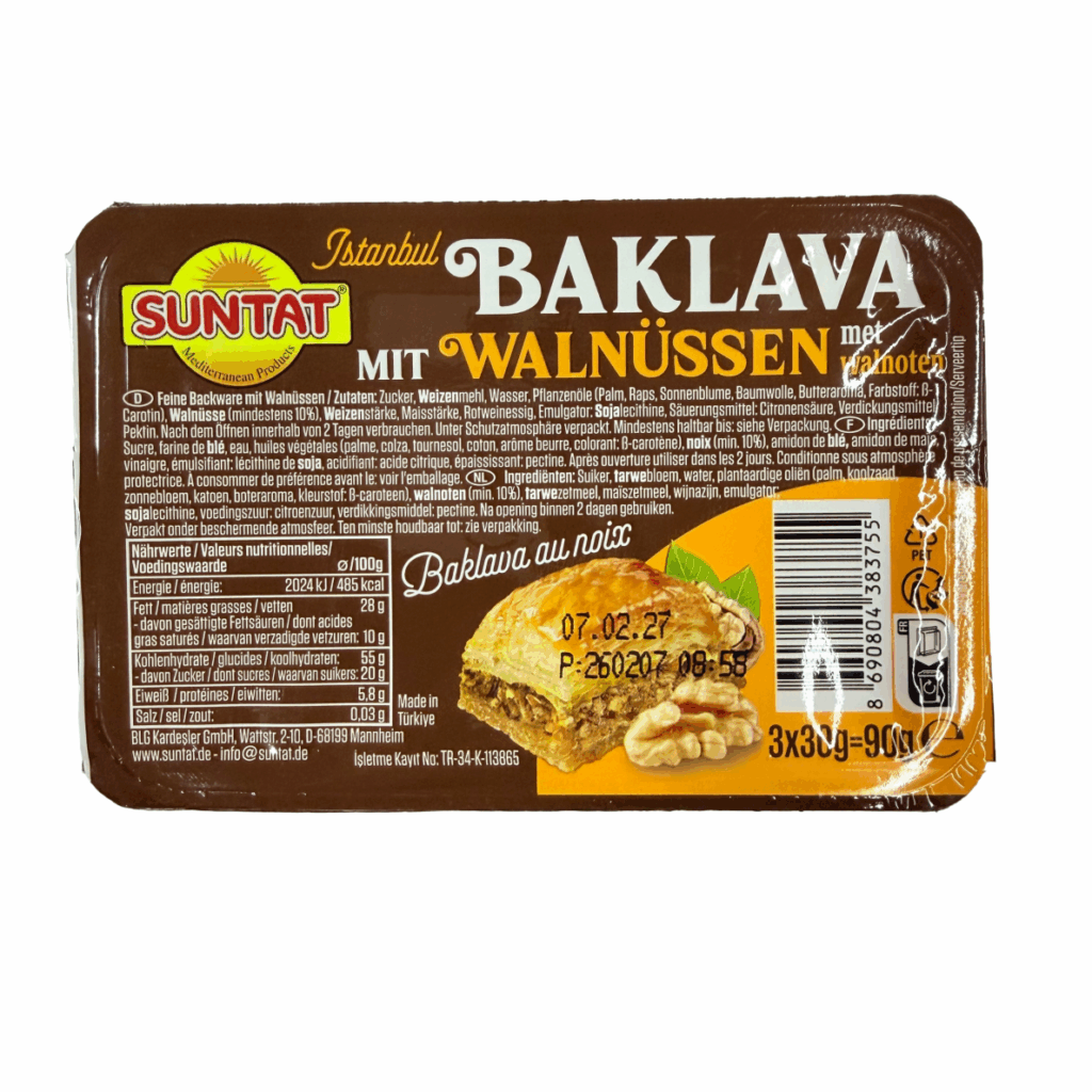 Baklava su graikiniais riešutais SUNTAT | 180g | Turkija
