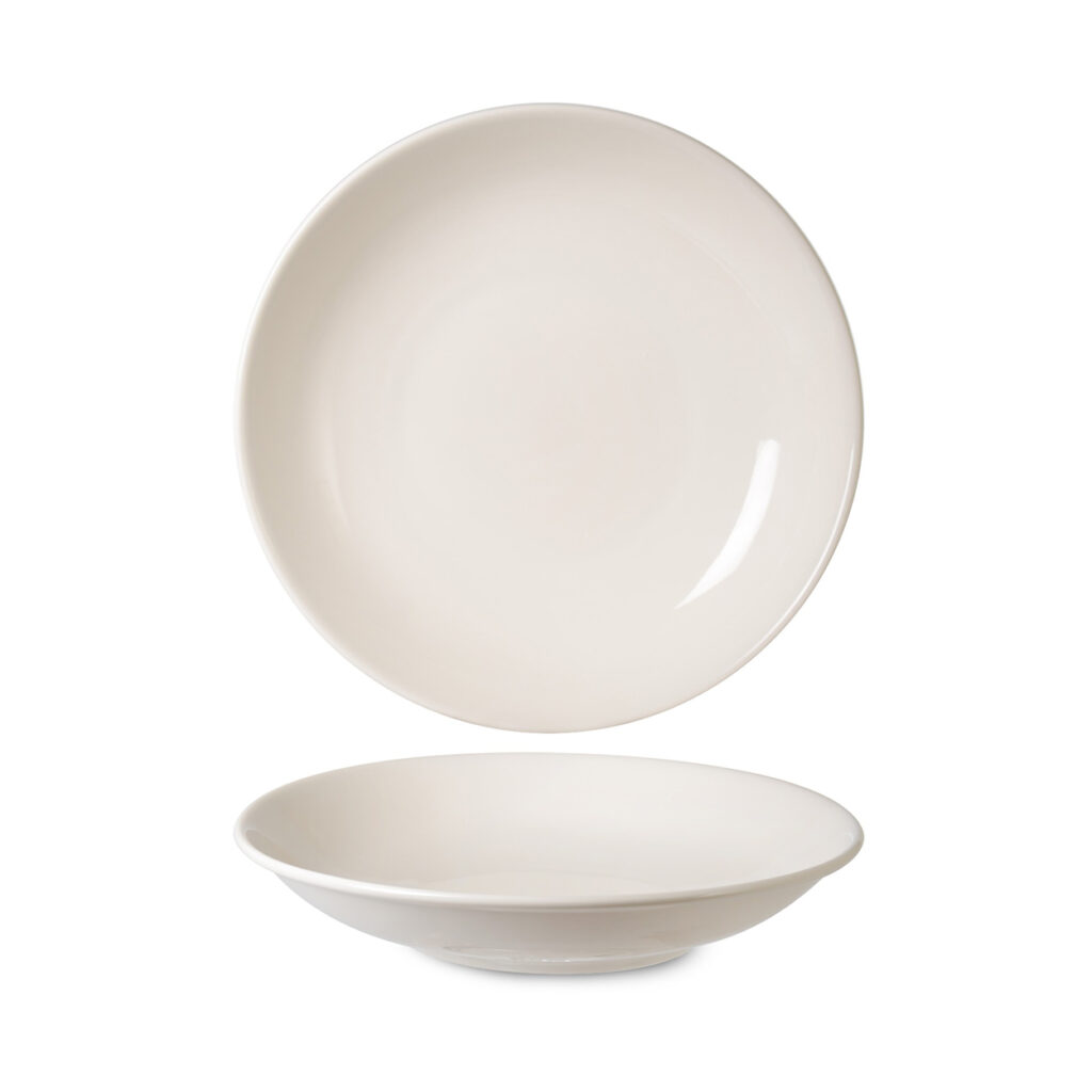 Porcelianinė gili lėkštė Rinart Cream 20 cm | Sriubai
