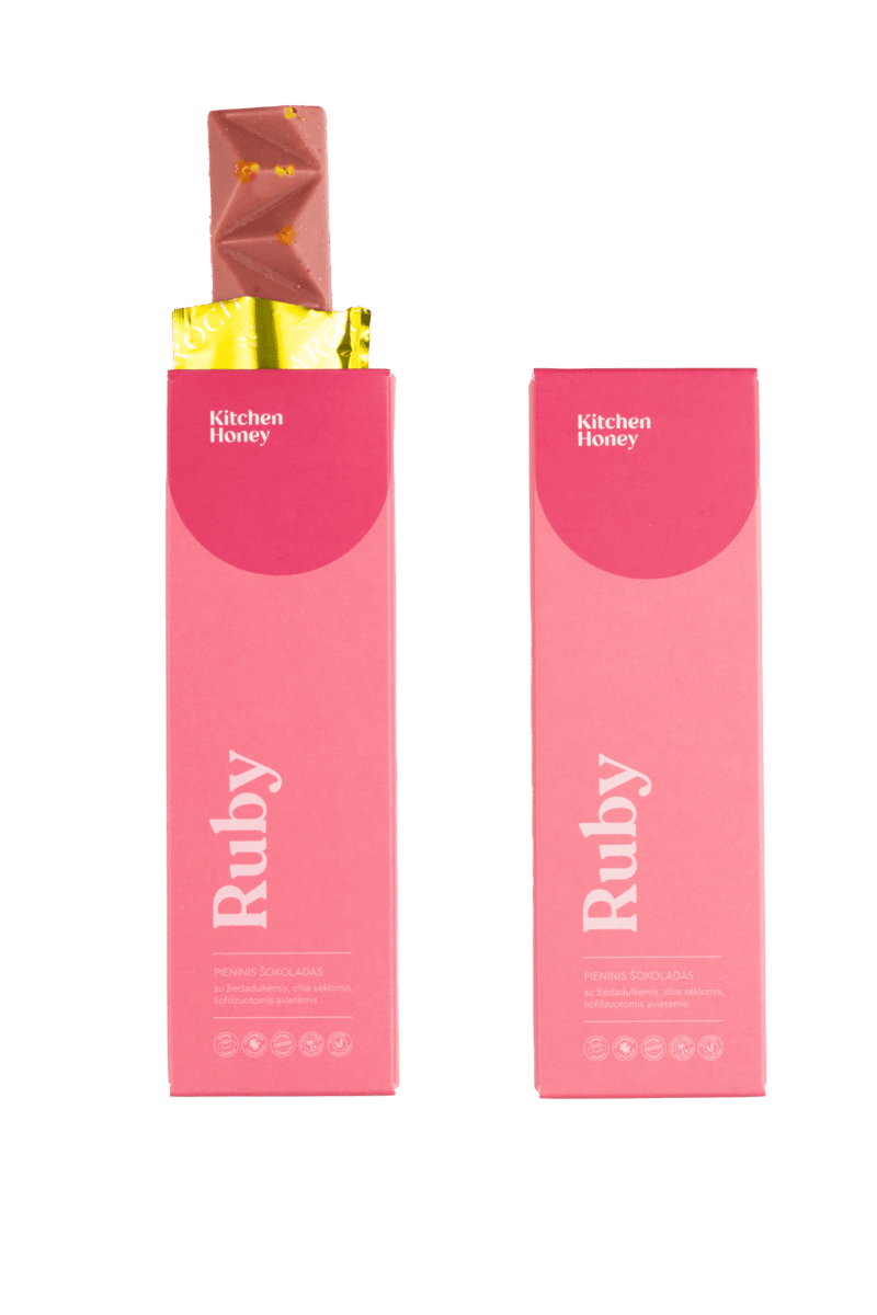 1 Ruby pieninis šokoladas su žiedadulkėmis RUBY 30