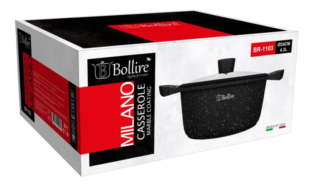 Puodas su dangčiu Bollire Milano