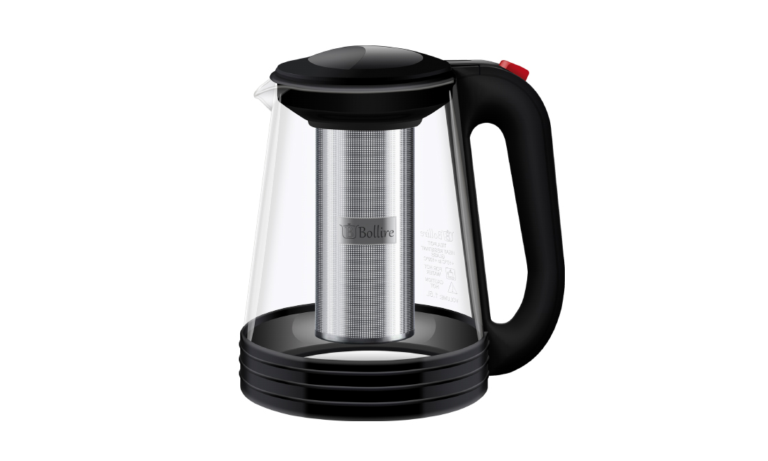 BR-3406-item Stiklinis arbatinukas plikytuvas Bollire BR-3406 (1.5 l)