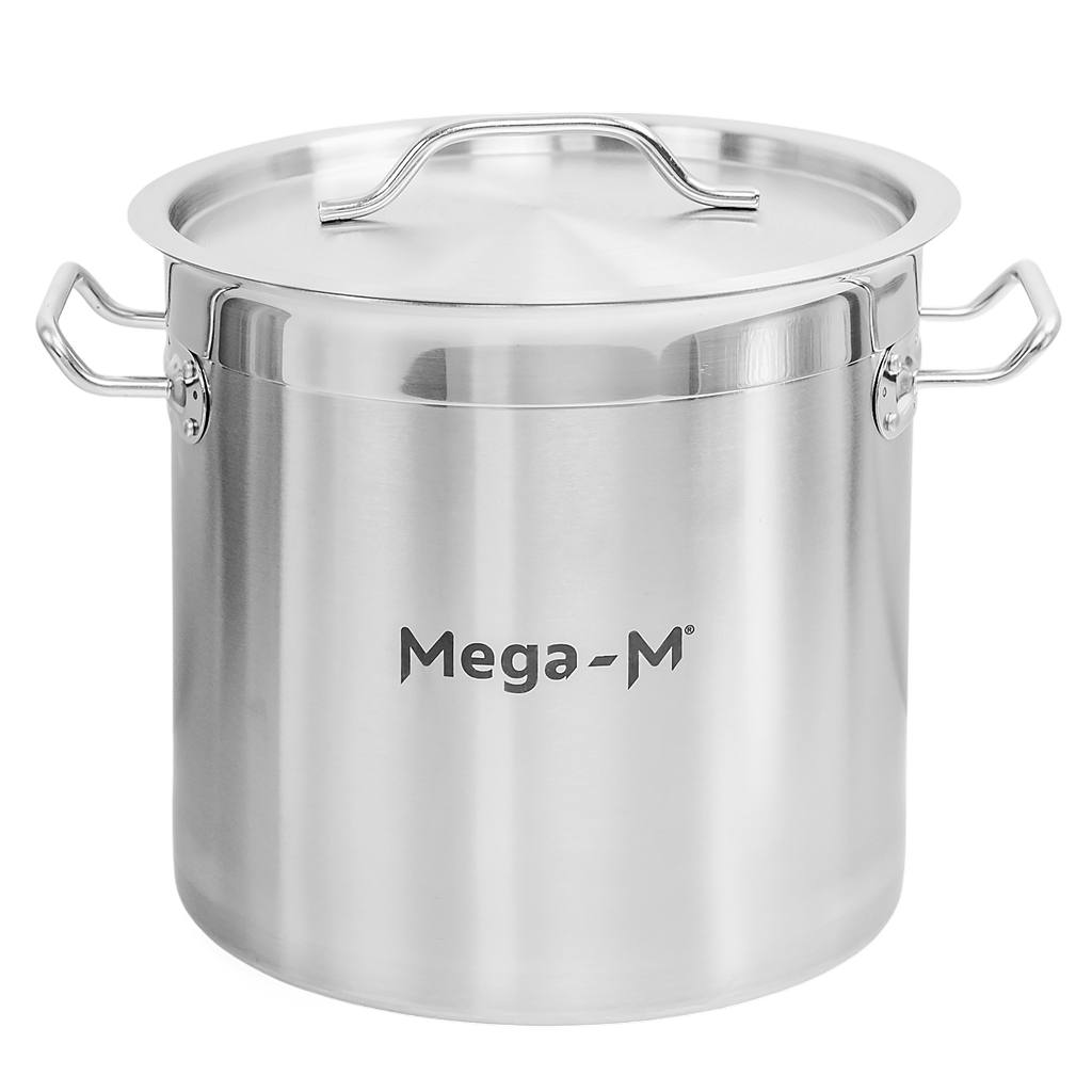 Garnek-ze-stali-nierdzewnej-AISI-443-wysoki-z-pokrywka-Mega-M-PRO-12L-25×25-cm-8 Puodas su dangčiu Mega-M PRO 12 l 25x25 cm