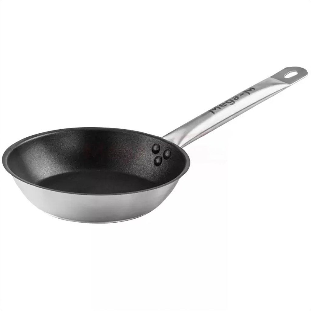 Patelnia-nieprzywierajaca-Mega-M-MM-B300201-⌀20cm-ze-stali-nierdzewnej-1 Keptuvė su neprisvylančia danga Mega-M