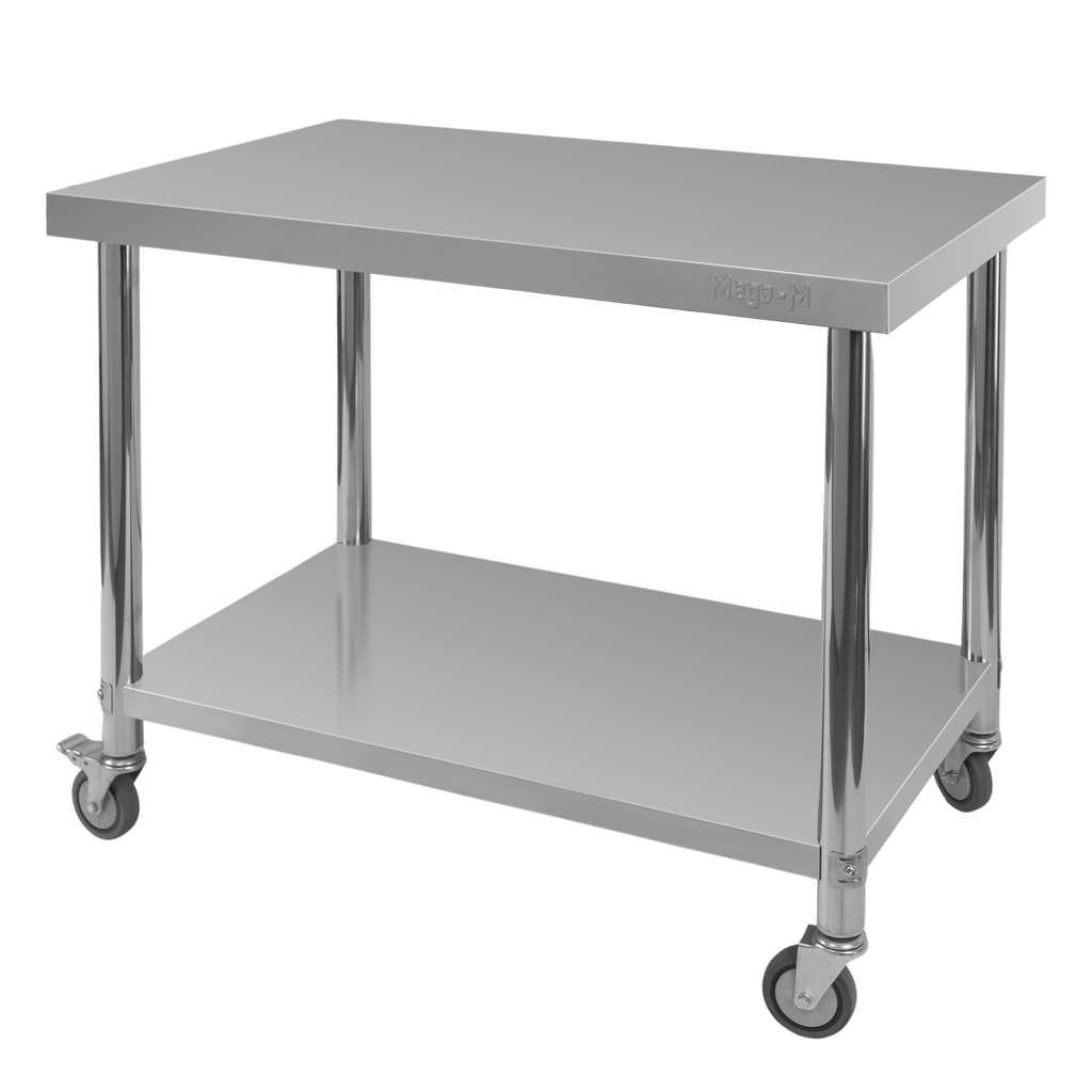 Stol-gastronomiczny-ze-stali-nierdzewnej-mobilny-z-polka-Mega-M-X-STANDARD-100x60x85-cm-MTP007560-5 Mobilus nerūdijančio plieno gastronominis stalas Mega-M X STANDARD 100x60x85 cm