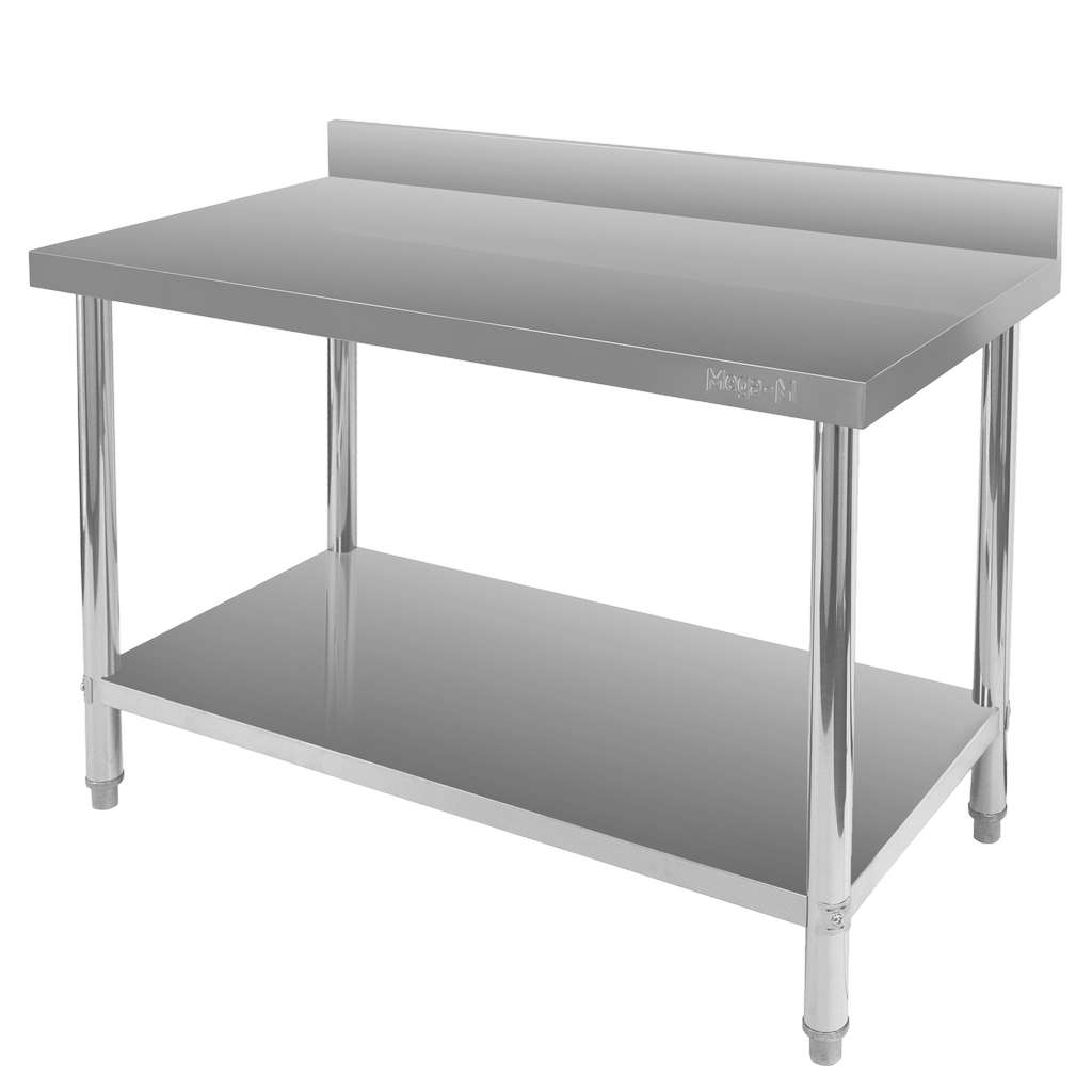 Stol-gastronomiczny-ze-stali-nierdzewnej-przyscienny-z-polka-Mega-M-X-STANDARD-120x60x85-cm-MTP007139-7 Nerūdijančio plieno sieninis gastronominis stalas Mega-M X STANDARD 120x60x85 cm