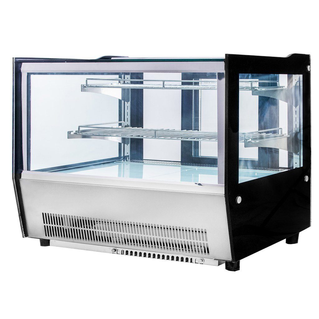 Witryna-chlodnicza-nastawna-ELSA-MINI-S90-witryna-ekspozycyjna-z-szyba-prosta-1 Šaldymo vitrina Mega-M ELSA MINI S90 Inox | 150 l
