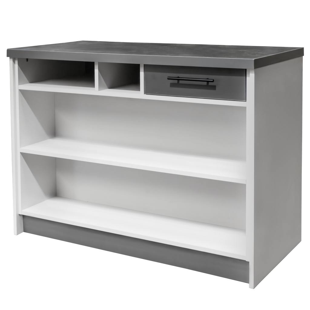 lada-sklepowa-sprzedazowa-impulsowa-Mega-M-szara Parduotuvės prekystalis impulsiniams pardavimams Mega-M 120x60x90 cm
